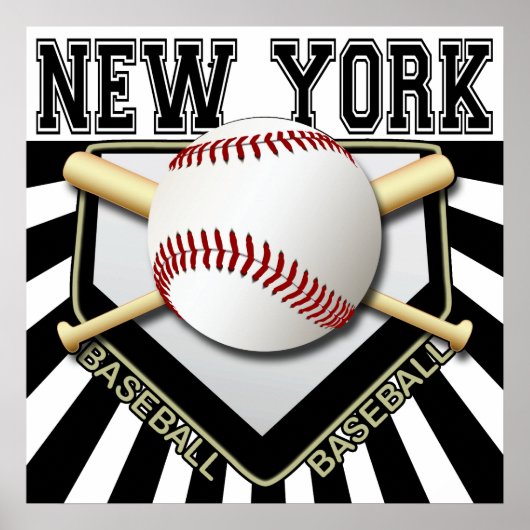 POSTER IMPRIMER DU BASEBALL DE NEW YORK (Devant)