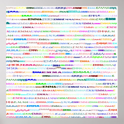 Poster Imprimer Emma Text Design II (Devant)