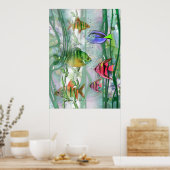 Poster Imprimer Fishiles colorées (Cuisine)