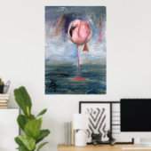 Poster Imprimer Flamant rose ACEO (Bureau à domicile)