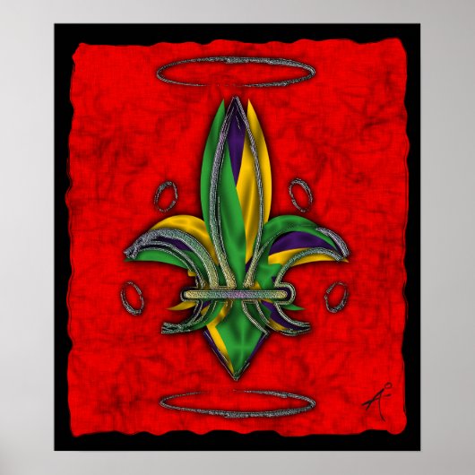 Poster Imprimer Fleur de Lis (Devant)