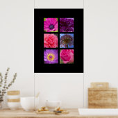 Poster Imprimer - Fleurs roses et violettes (Cuisine)
