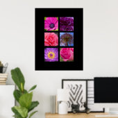 Poster Imprimer - Fleurs roses et violettes (Bureau à domicile)