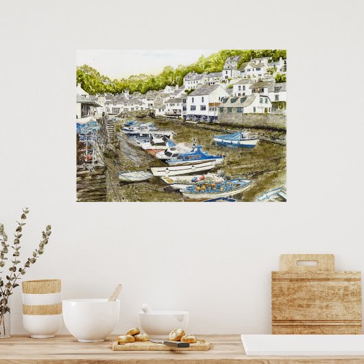 Poster Imprimer 'Fond boueux (Polperro)' (Cuisine)