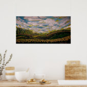 POSTER IMPRIMER GICLEE DES COLLINES DE PRINTEMPS (Cuisine)