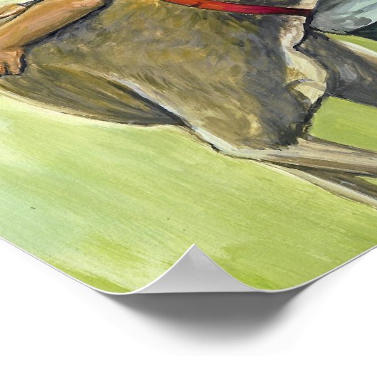 Poster Imprimer "Girl with Greyhound" (Coin)