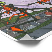 Poster Imprimer "Halloween Chat & Poche" (Coin)