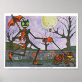 Poster Imprimer "Halloween Chat & Poche" (Devant)