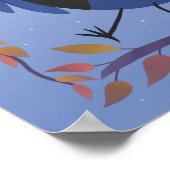 Poster Imprimer Halloween Raven Crow Moon (Coin)