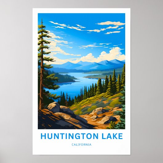 Poster Imprimer Huntington Lake California Travel (Devant)