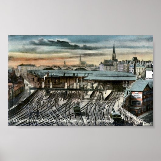 Poster Imprimer - Jonction ferroviaire Newcastle-upon-Tyn (Devant)