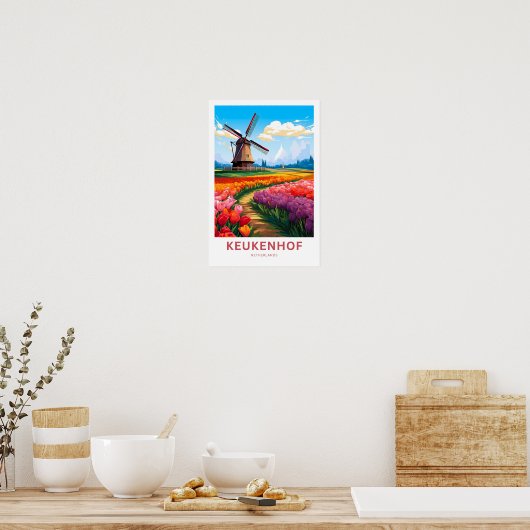 Poster Imprimer Keukenhof Pays-Bas Travel (Cuisine)