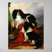 Poster Imprimer : King Charles Spaniels - Richard Ansdell (Devant)