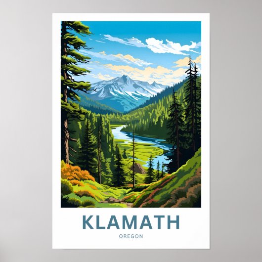 Poster Imprimer Klamath Oregon Travel (Devant)