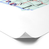 Poster Imprimer la carte inter-États de l'Iowa (Coin)