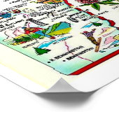 Poster Imprimer la carte vintage du Vermont (Coin)