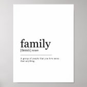 Poster Imprimer la définition de famille (Devant)