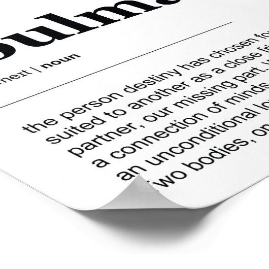 Poster Imprimer la définition de l'âme (Coin)