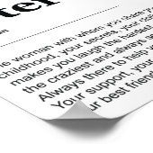 Poster Imprimer la définition de soeur (Coin)