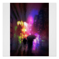IMPRIMER LA PLUIE DE LA VILLE DE NUIT