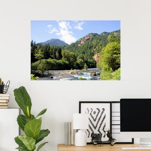 Poster Imprimer la rivière Mountain (Bureau à domicile)