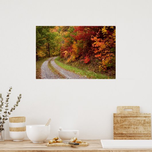 Poster Imprimer la route d'automne (Cuisine)