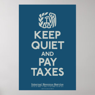 Poster Imprimer la tranquillité et les taxes de paiement