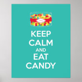 Poster Imprimer l'affiche Conserver le calme et manger de (Devant)
