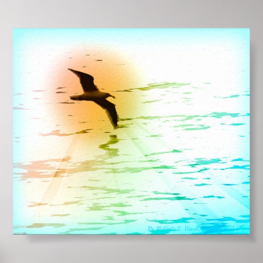 Poster Imprimer l'affiche de la mouette du printemps (Devant)