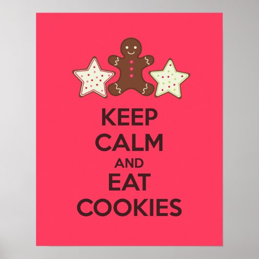 Poster Imprimer l'affiche des cookies pour garder le calm (Devant)