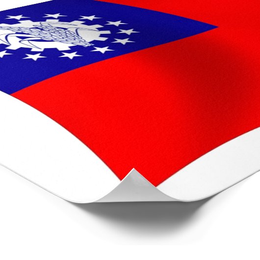 Poster Imprimer l'affiche du drapeau birman (Coin)