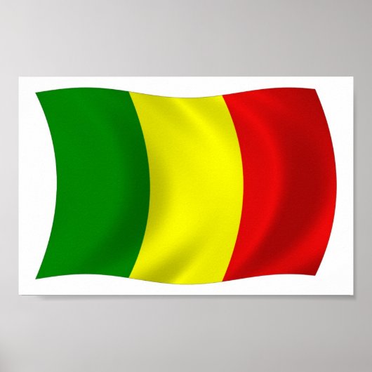 Poster Imprimer l'affiche du drapeau du Mali (Devant)