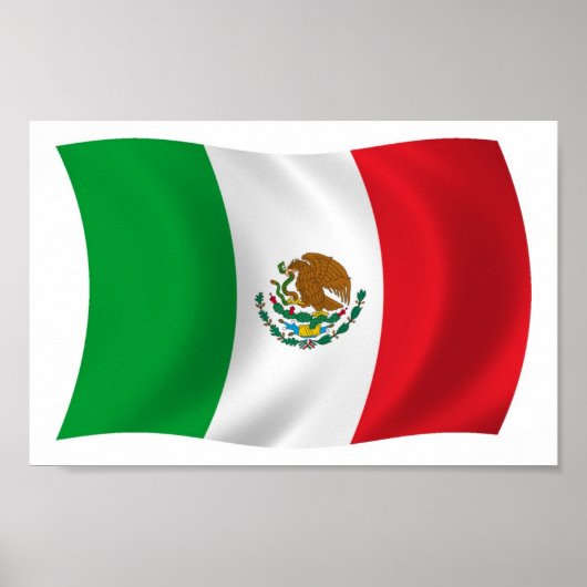 Poster Imprimer l'affiche du drapeau mexicain (Devant)