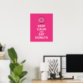 Poster Imprimer l'affiche Garder le calme et manger les b (Bureau à domicile)