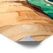 Poster Imprimer l'aquarelle de la forêt (Coin)