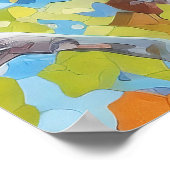 Poster Imprimer l'aquarelle de la forêt (Coin)