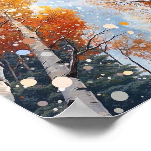 Poster Imprimer l'aquarelle de la forêt (Coin)