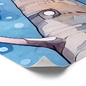 Poster Imprimer l'aquarelle de la forêt (Coin)