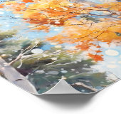 Poster Imprimer l'aquarelle de la forêt (Coin)