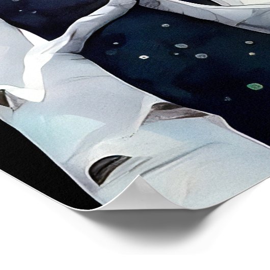 Poster Imprimer l'aquarelle de la forêt (Coin)