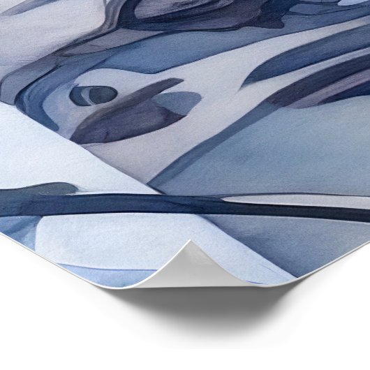 Poster Imprimer l'aquarelle de la forêt (Coin)