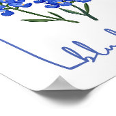 Poster Imprimer l'aquarelle de Texas Bluebonnet (Coin)