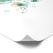 Poster Imprimer l'aquarelle en blanc (Coin)