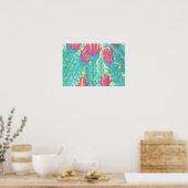 Poster Imprimer l'aquarelle Lotus Garden (Cuisine)