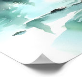 Poster Imprimer l'aquarelle Mountain Lake (Coin)