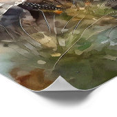 Poster Imprimer l'aquarelle Mountain Lake (Coin)
