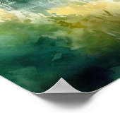 Poster Imprimer l'aquarelle Mountain Lake (Coin)
