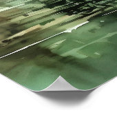 Poster Imprimer l'aquarelle Mountain Lake (Coin)