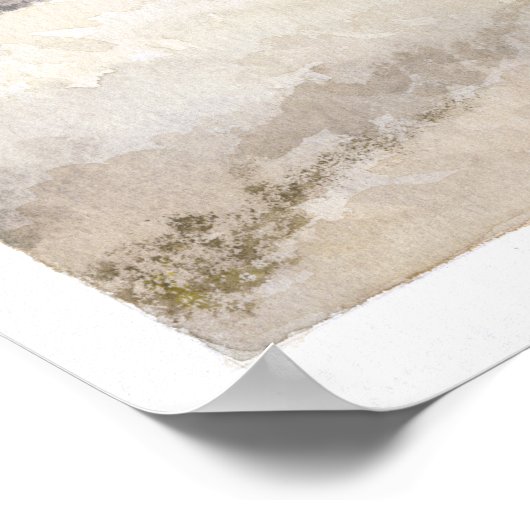 Poster Imprimer l'aquarelle Roster (Coin)