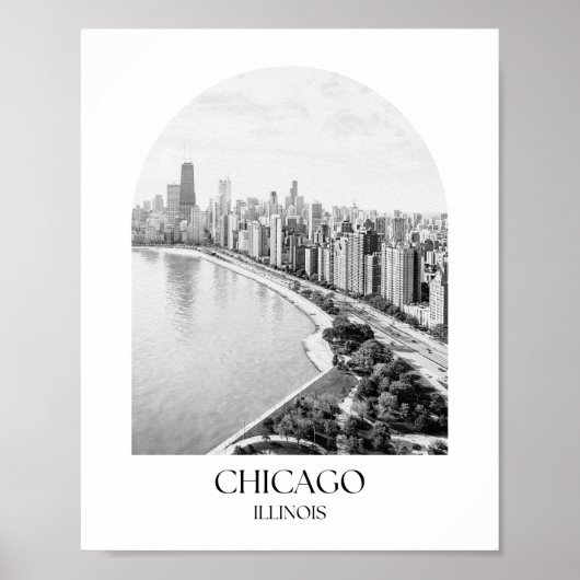 Poster Imprimer l'arc de l'Illinois de Chicago (Devant)